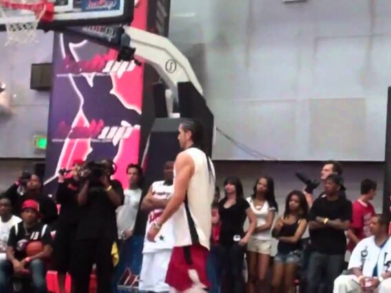 Slam it down his Throat Dunk! B B U Dunk Competition